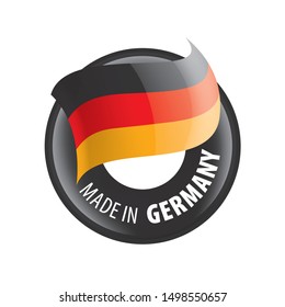 Germany flag, vector illustration on a white background