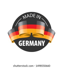 Germany flag, vector illustration on a white background