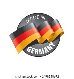 Germany flag, vector illustration on a white background