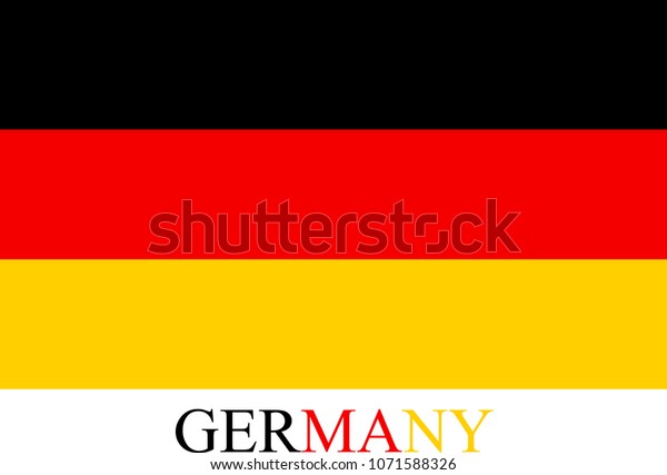 Germany Flag Vector Outline Illustration Abstract Stock Vector Royalty Free