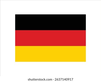 Germany flag vector with white background.