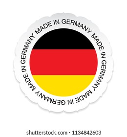Germany Flag vector.Germany national official colors, Made in Germany on a white background