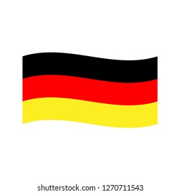 Germany flag wave, German national flag