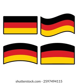 Germany flag wave vector illustration modern simple design