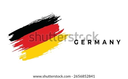 Germany Flag Waving Background. Unity Day Concept Design Vector Illustration. Germany Flag Brush