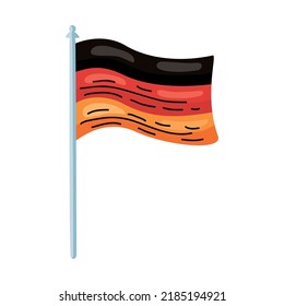 germany flag waving in pole