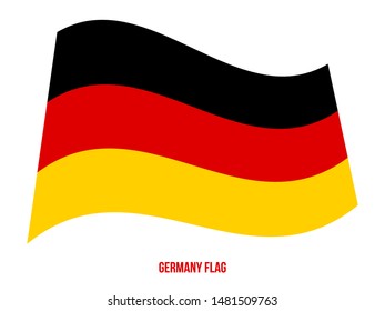 Germany Flag Waving Vector Illustration on White Background. Germany National Flag.