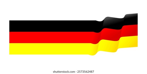 Germany flag wavy style. Vector illustration. 