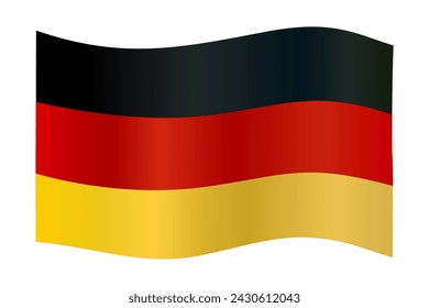 Germany flag weaving background border frame on white background for decoration. Shiny flag of Germany vector illustration.