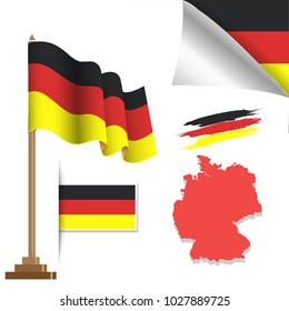 germany flags special vector illustration