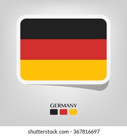Germany flag,vector sticker style