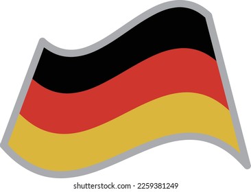 Germany fluttering national flag illustration vector material