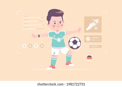 germany football player cute character design