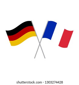 Germany and france flag vector