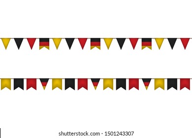 Germany garland with flags. Carnaval and festival decoration. Vector illustration.