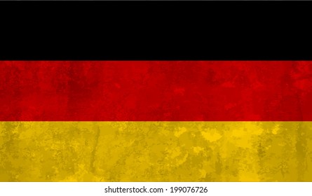 Germany, German flag on concrete textured background