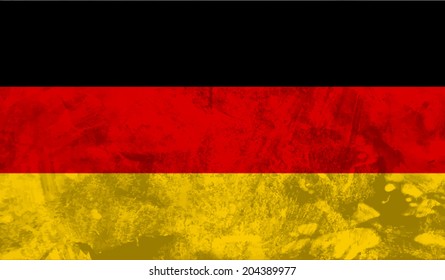 Germany, German flag on concrete textured background