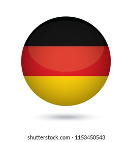 Germany glossy round button. Vector Illustration EPS10.