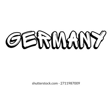 Germany graffiti word Vector fuente
Palabra de fuente del Vector en un fondo blanco
