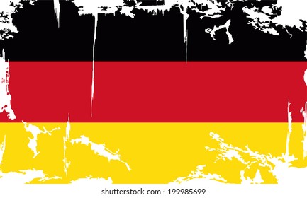 Germany grunge flag. Vector illustration. Grunge effect can be cleaned easily.