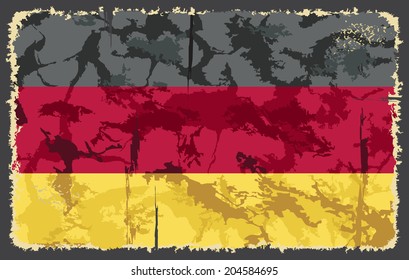 Germany grunge flag. Vector illustration. Grunge effect can be cleaned easily.