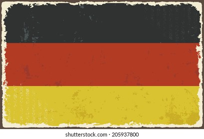 Germany grunge flag. Vector illustration. Grunge effect can be cleaned easily.