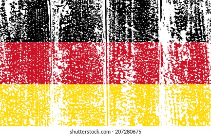 Germany grunge flag. Vector illustration. Grunge effect can be cleaned easily.