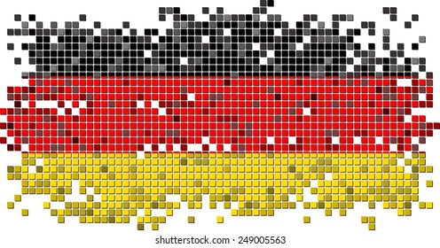 Germany grunge tile flag. Vector illustration Eps 8.