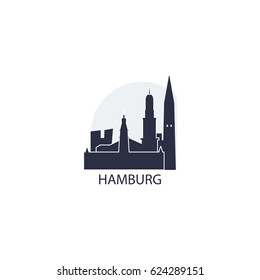 Germany Hamburg City Modern Landscape Skyline Stock Vector (Royalty ...