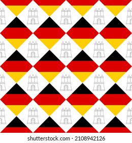 germany and hamburg flag pattern