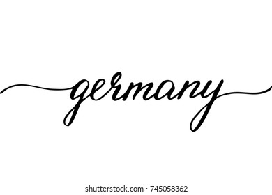 Germany handwritten text vector