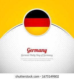 Alemania feliz día de la unidad alemana con coloridos antecedentes de bandera del país