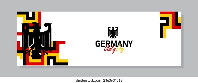 germany happy germany independence day horizontal banner design vector illustration