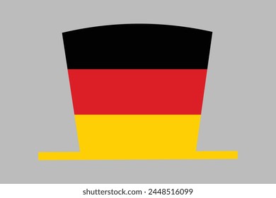 Germany hat with flag, German national symbol, Germany country flag is a symbol of freedom, Vector illustration, Digital illustration
