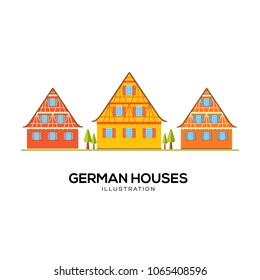 germany home illustration symbol object. Flat icon style concept design