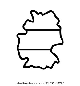 Germany Icon. Line Art Style Design Isolated On White Background