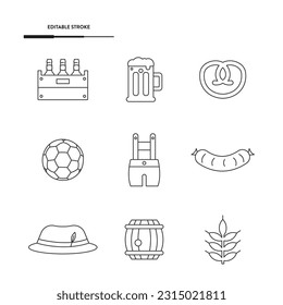 Germany Icon Set Vector Design.