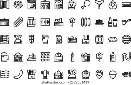 Germany icons High-Quality Vector Icons Collection with Editable Stroke. Ideal for Professional and Creative Projects.