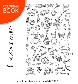 Germany icons set. Sketch for your design