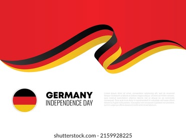 Germany independence day background with german flag for national celebration on October 3.