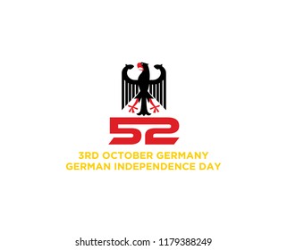 Germany Independence Day Design. Happy Independence Day Republic of Iraq Vector Greeting Card.5k