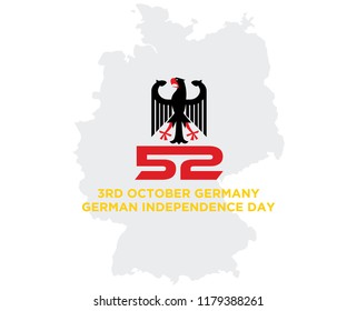 Germany Independence Day Design. Happy Independence Day Republic of Iraq Vector Greeting Card.5k