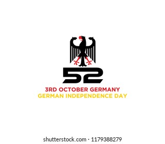 Germany Independence Day Design. Happy Independence Day Republic of Iraq Vector Greeting Card.5k