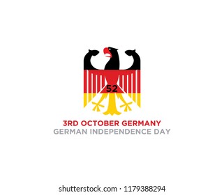 Germany Independence Day Design. Happy Independence Day Republic of Iraq Vector Greeting Card.5k