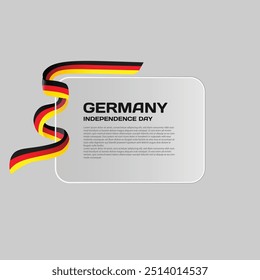 Día de la independencia de Alemania con diseño de Anuncio de morfismo de vidrio