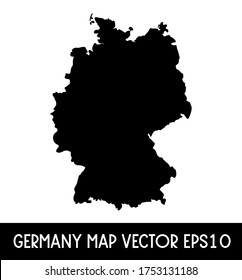 Germany isolated vector map silhouette