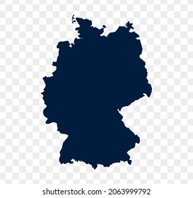 Germany isolated vector map silhouette
