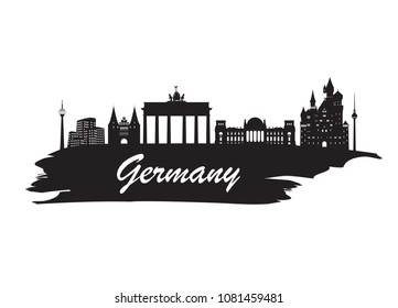 Germany Landmark Global Travel And Journey paper background. Vector Design Template.used for your advertisement, book, banner, template, travel business or presentation.