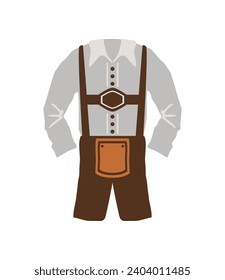 germany lederhosen costume illustration isolated