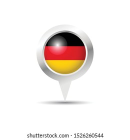 Germany location icon vector design. Germany gps locator pin.Scalable vector design.